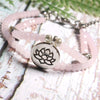 Set Bracelet de cheville Lotus, coquillage, perle et tortue