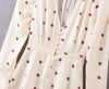 TEELYNN Satin mini dresses for women 2020 vintage floral print dress sexy V neck long sleeve boho beach dress Bohemian vestido